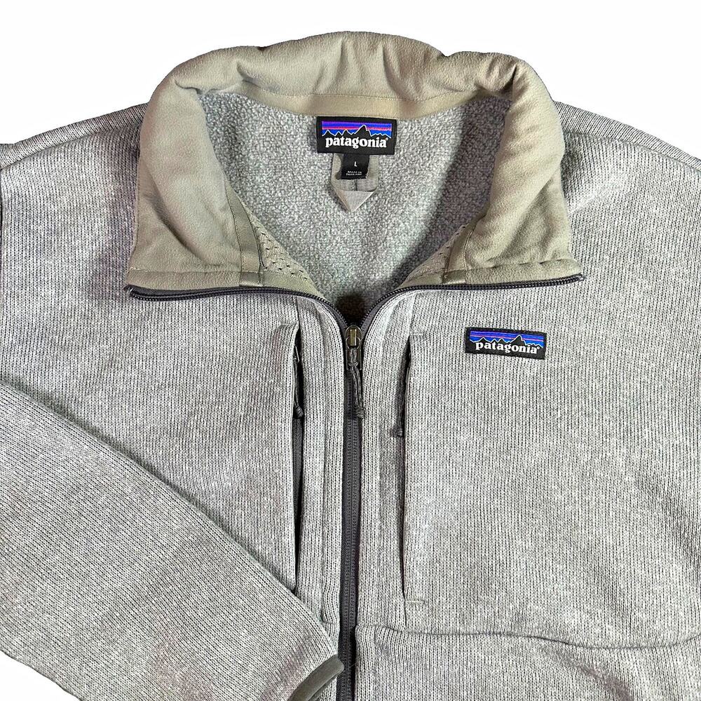 Patagonia Performance Better Sweater Jacket Mens Large L Gray Full Zip Fleece